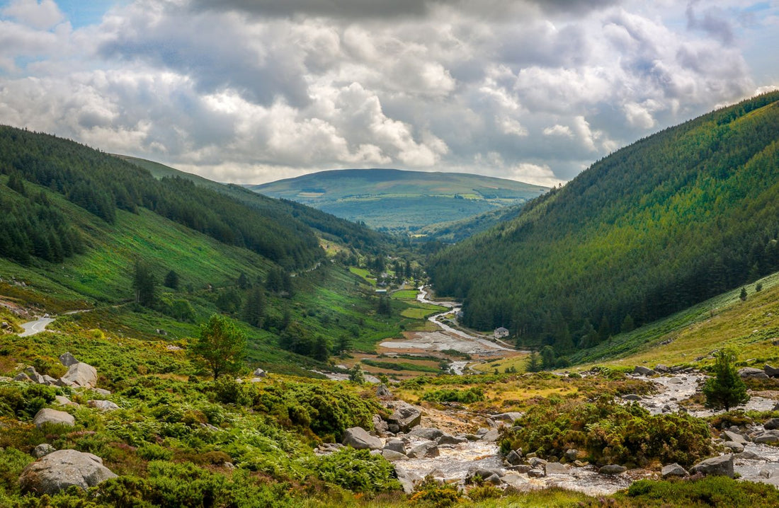 Panoramic view of Glendalough Valley