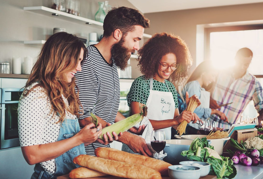 friends cooking