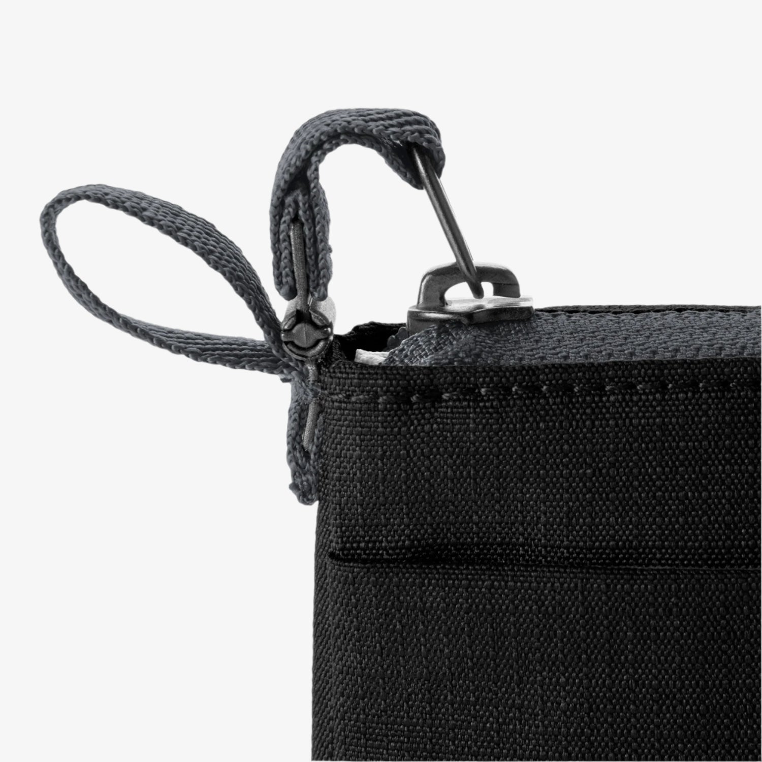 Black Wallet Zipper Detail