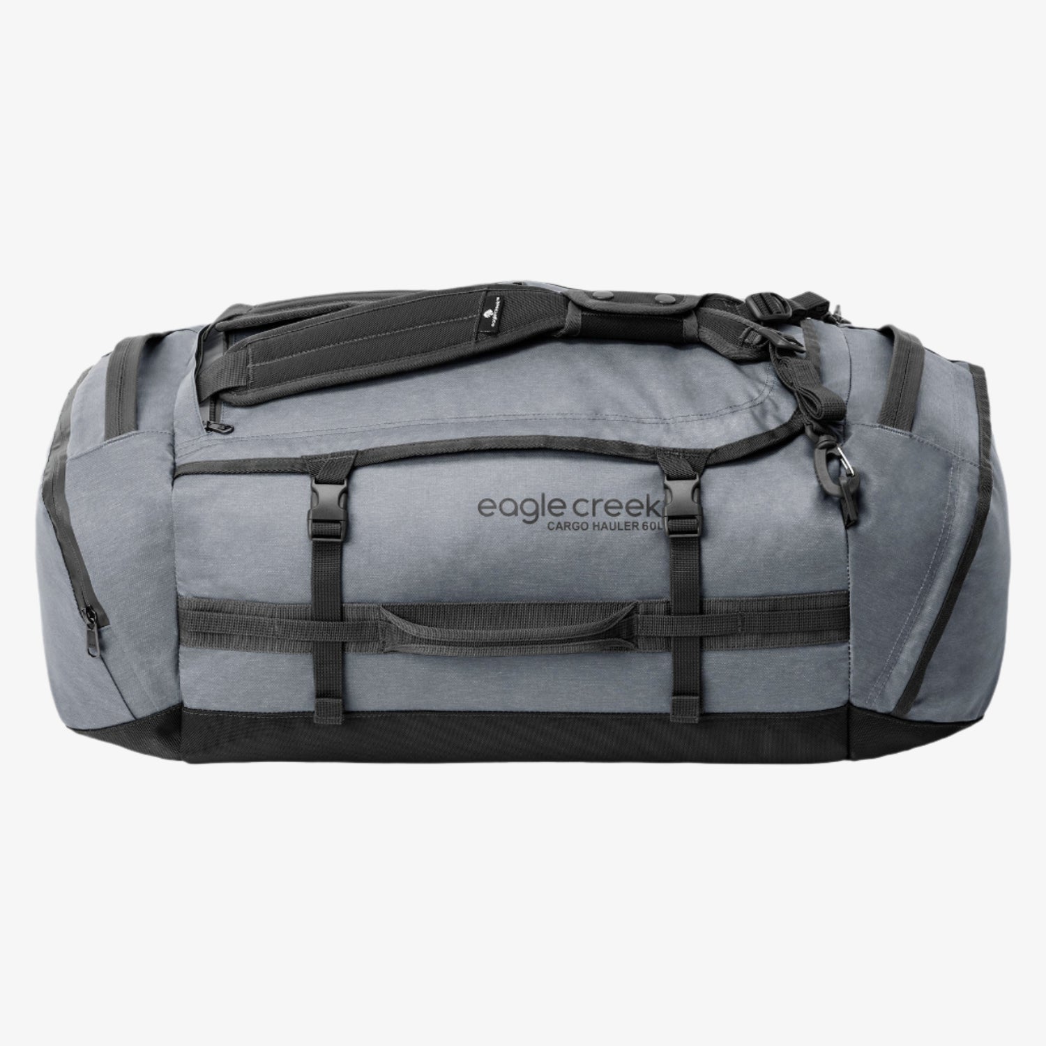 Grey Backpack and Duffel Bag