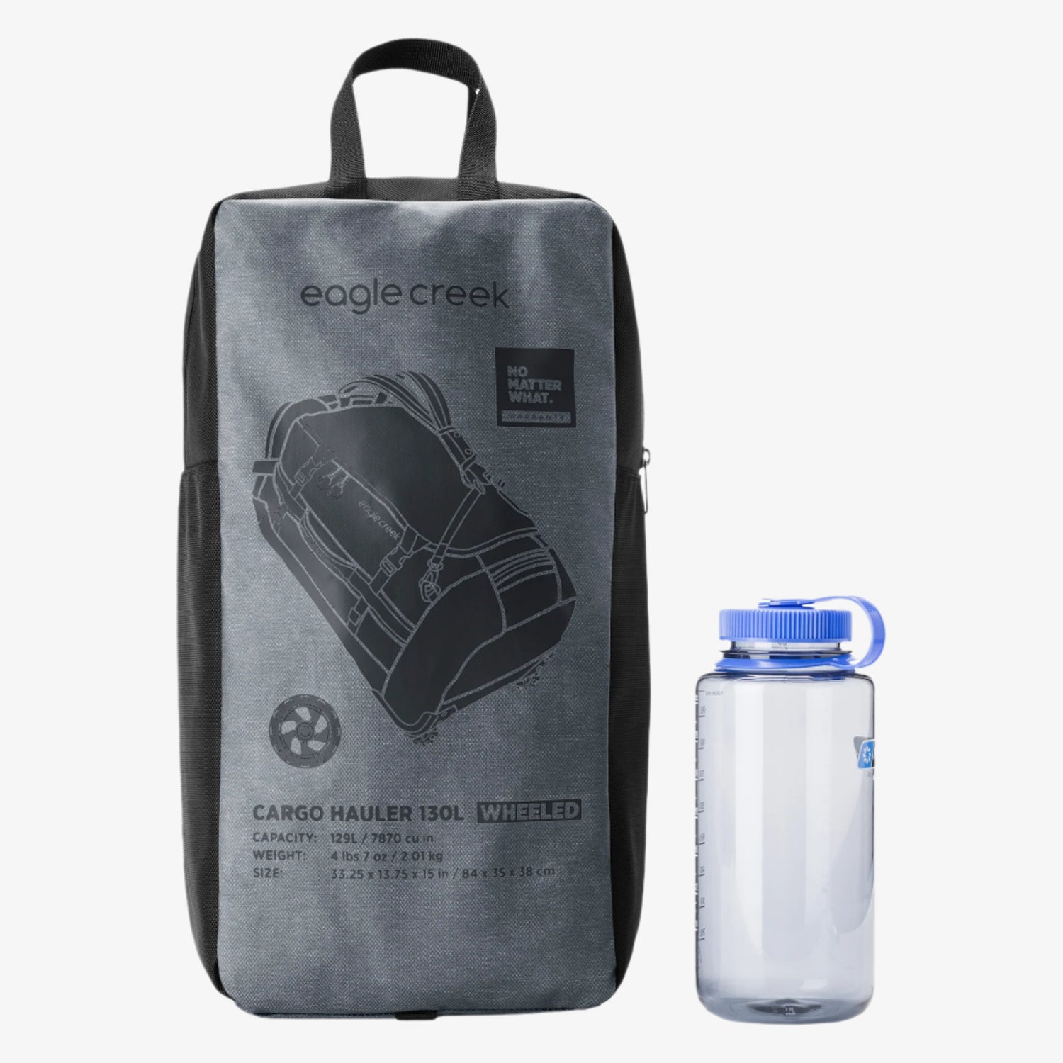 Grey Duffel Travel Bags with Wheels