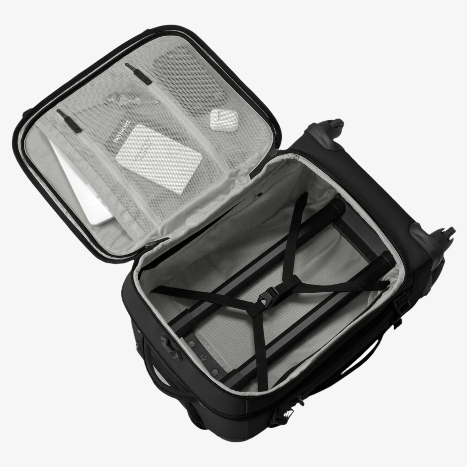 Black Best 4 Wheel Carry On Luggage