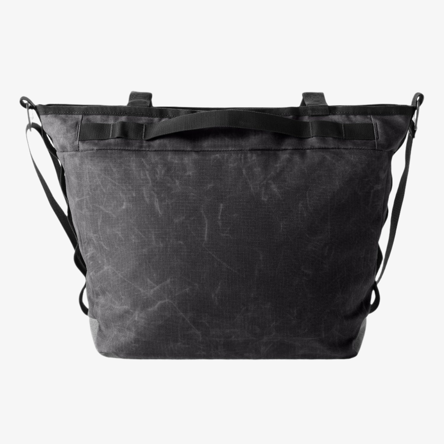 Black Tote Bag Trolley Sleeve Detail
