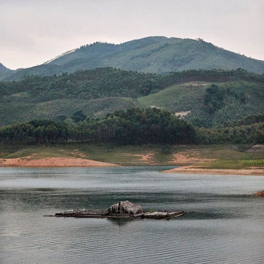 floating hut on a lake