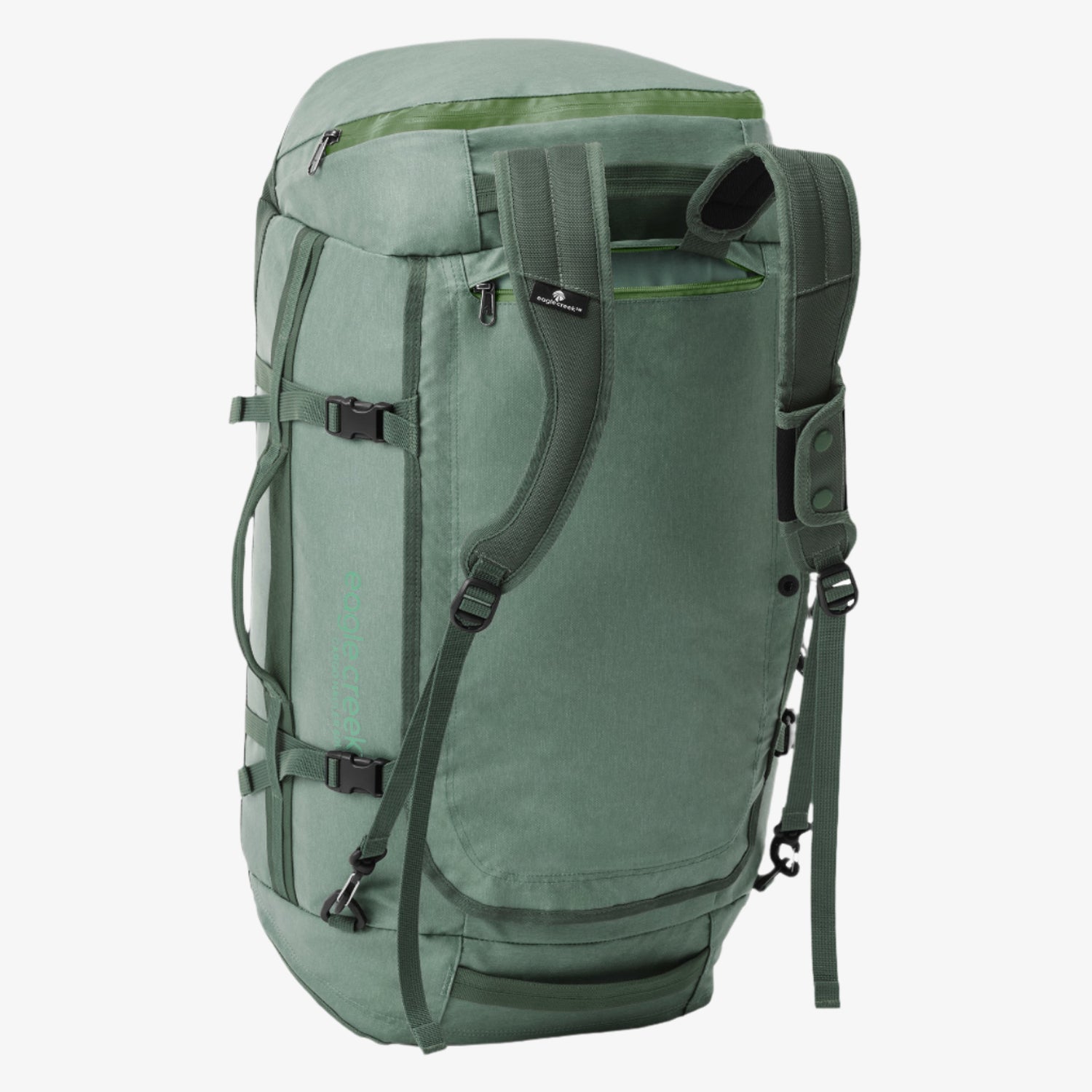 Green Duffel Bag with Backpack Straps Eagle Creek