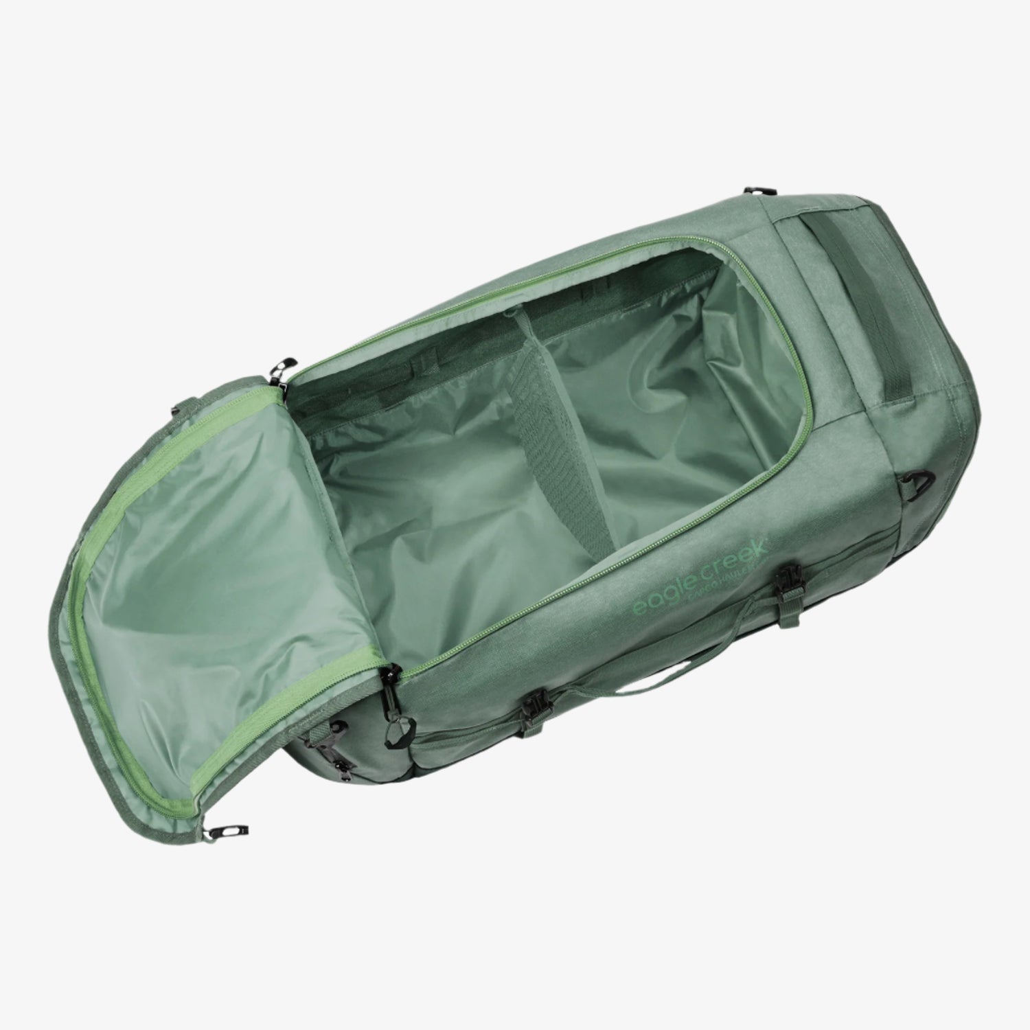 Green Backpack Duffel Bag Combo
