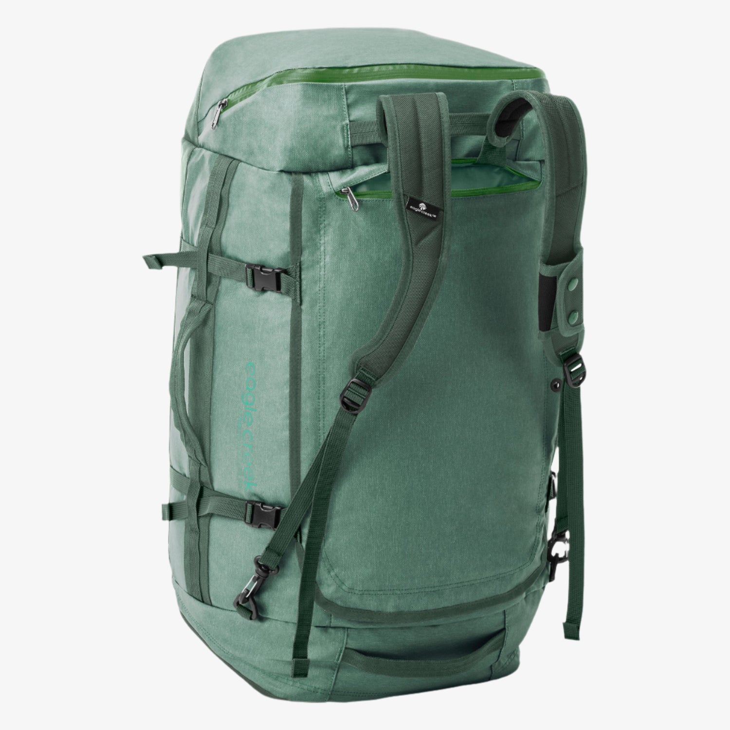 Green Duffel Bag with Backpack Straps