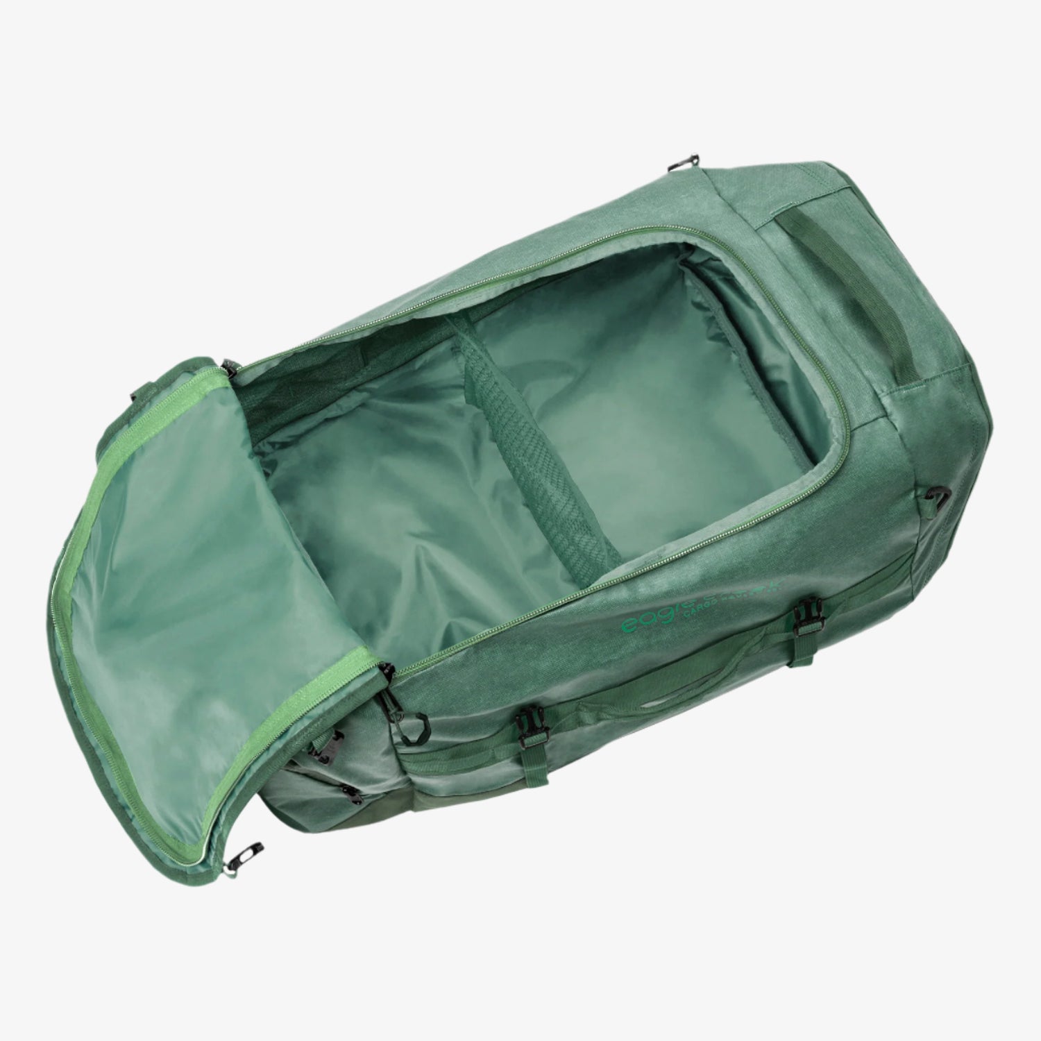 Green Backpack Duffel Bag Combo