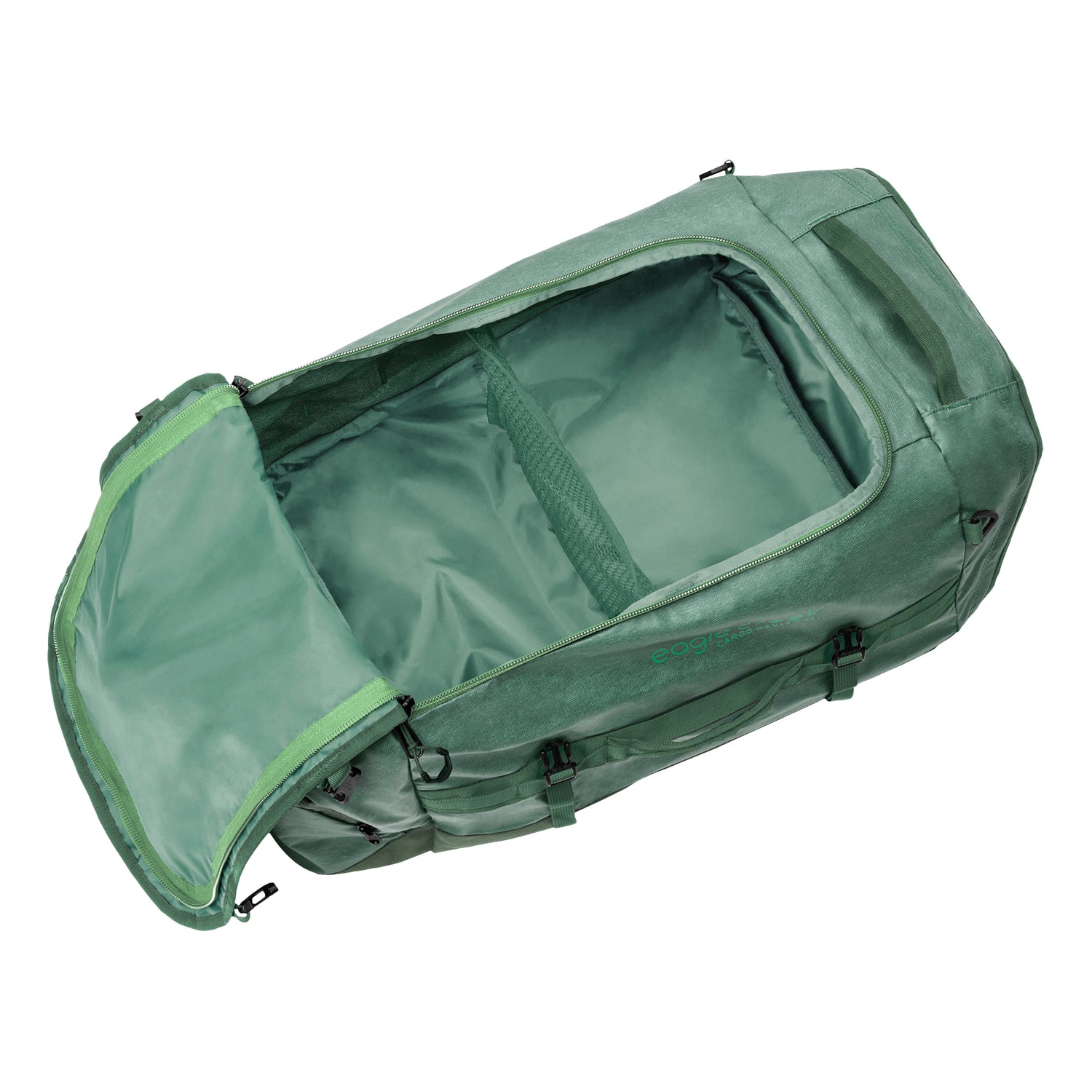 Cargo Hauler 90L Duffel Bag - Duck Green Backpack Duffel Bag Combo View 