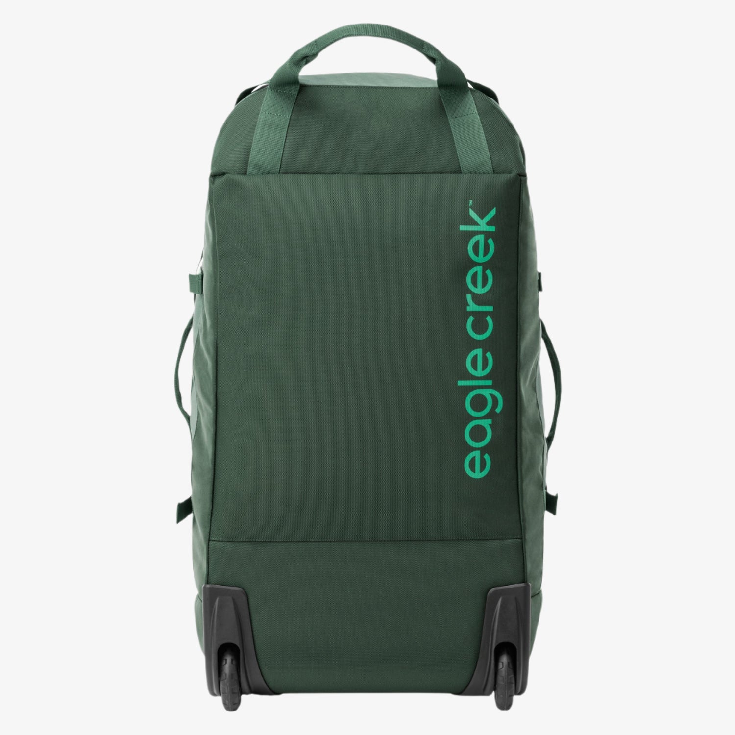 Green Duffel Bag on Wheels