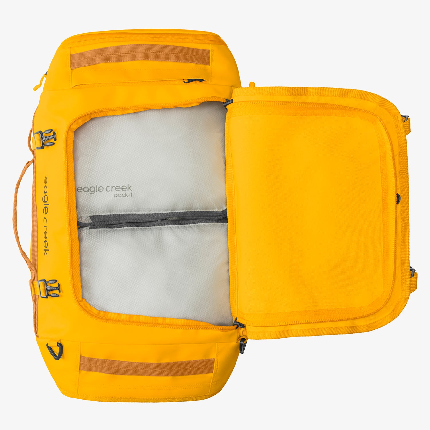 Yellow Carryon Duffle Internal Organization Eagle Creek