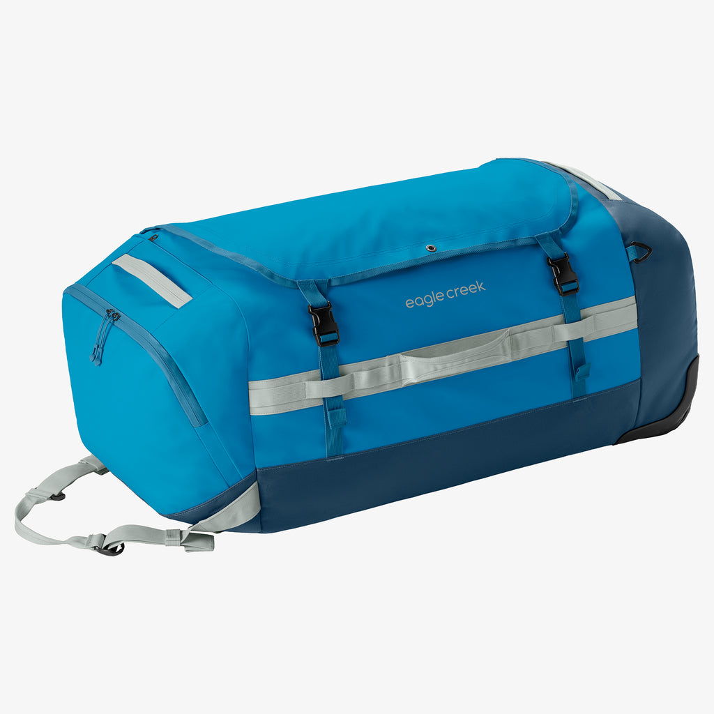 best travel duffel bags with wheels Laripwit Collapsible Duffle Bag 130-170L Extra Large Expandable Bag for Men Women Heavy Duty Military Duffle Bag for Camping Rolling Foldable Carry On Luggage, Brown WRANGLER 30-inch FLAG PRINT MULTI-POCKET