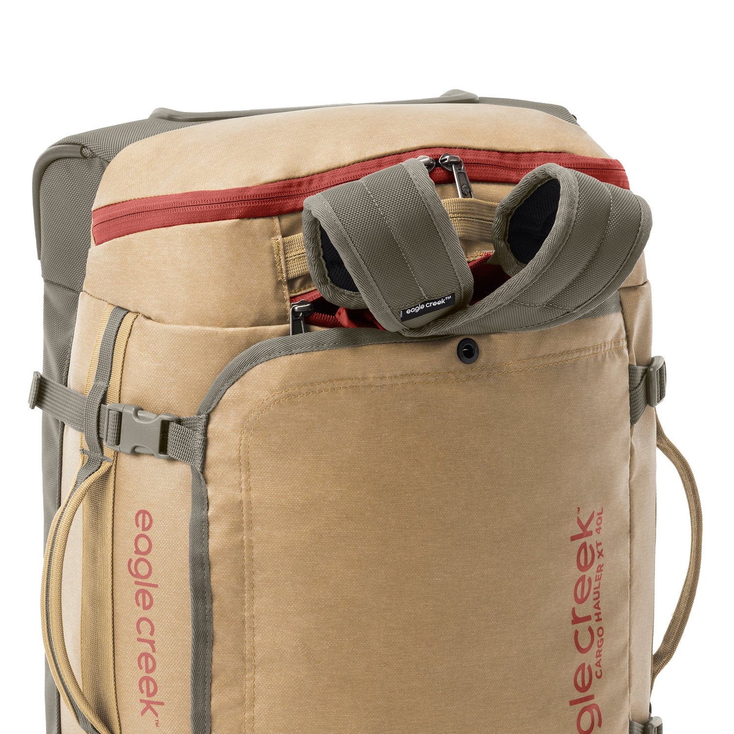 Cargo Hauler XT 21.5 Wheeled International Carry-On Duffel - Stowaway Backpack Straps Detail View 