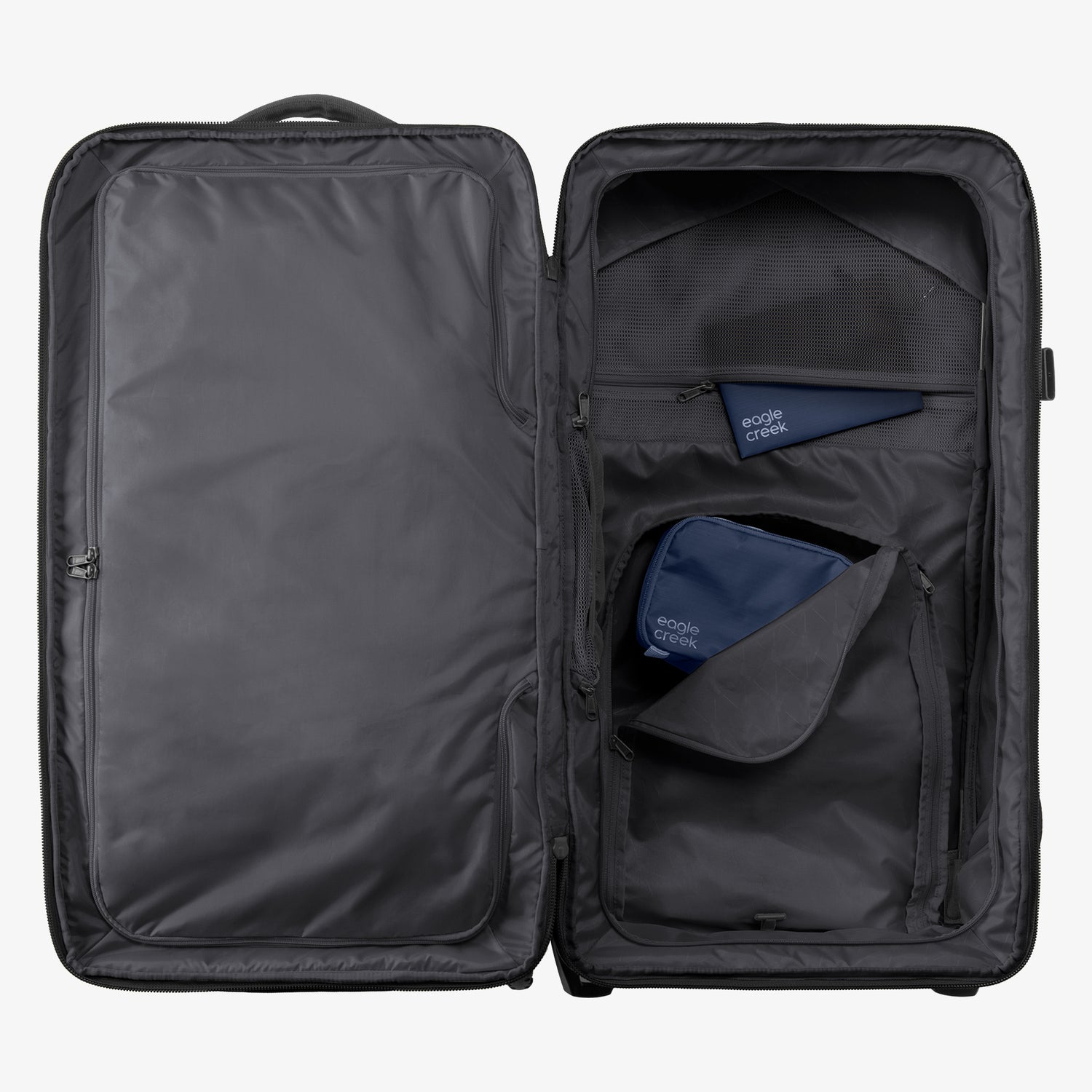 Black Storage Trunk with Wheels Eagle Creek