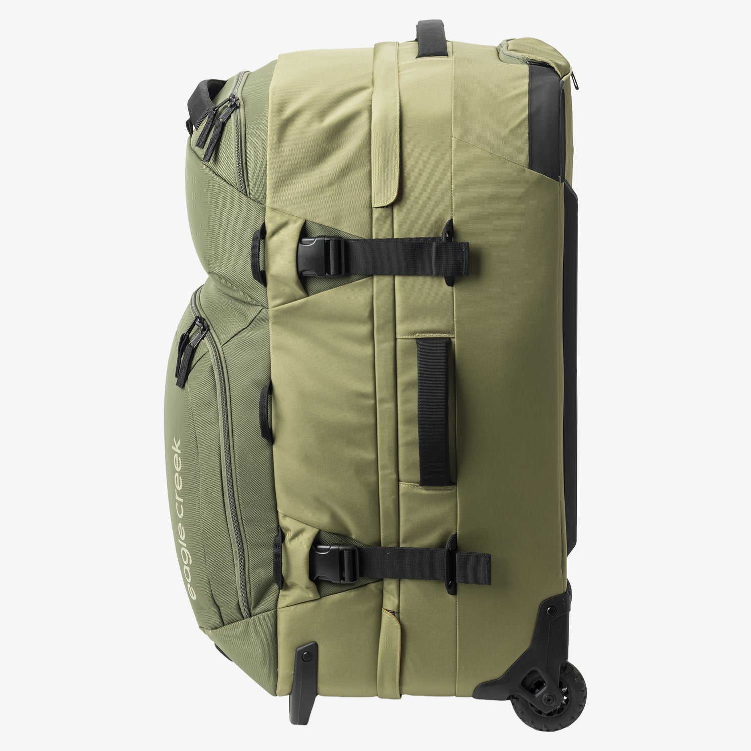Green Oversized Travel Trunk with Wheels Eagle Creek