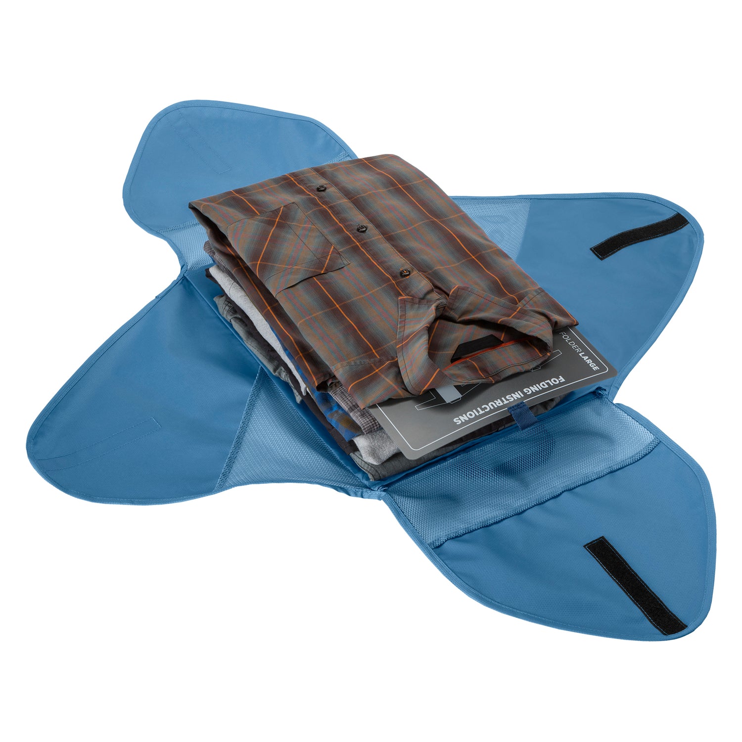 Pack-It® Reveal Garment Folder L - Blue Dawn Travel Packing Suitcase Organizing Hacks Eagle Creek View 