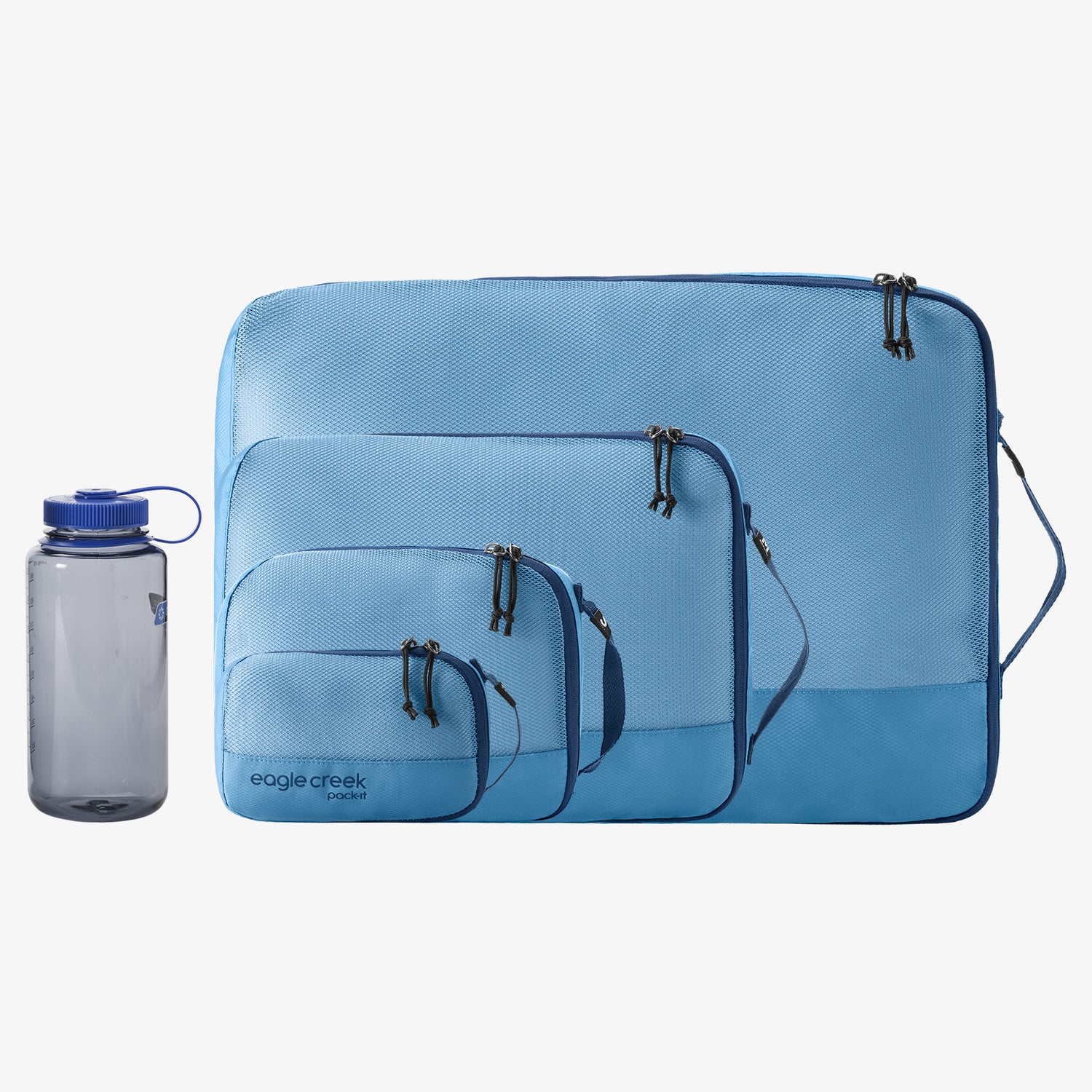 Eagle Creek Blue Packing Cubes Size Comparison
