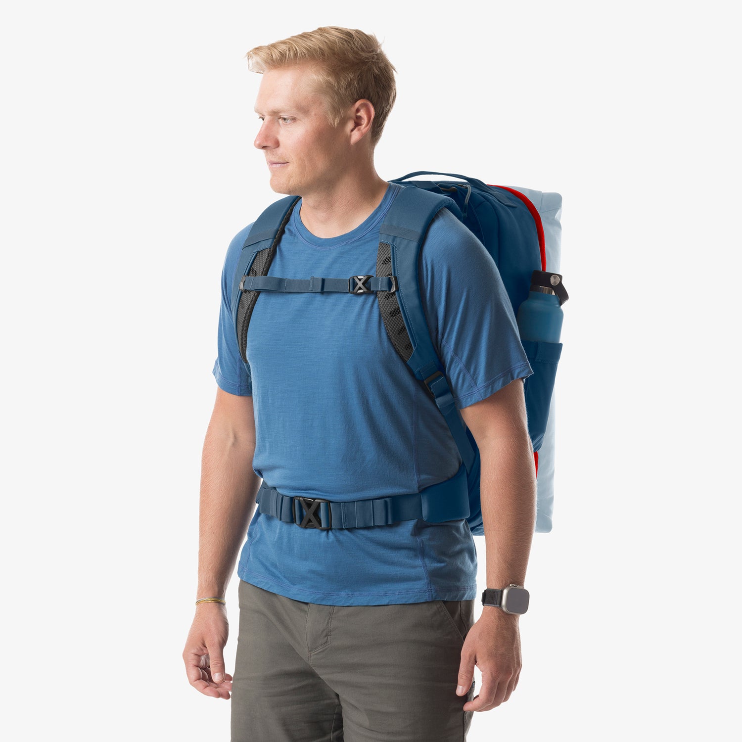 40 liter travel backpack Tour Pack 40L Gaff Vintage kelty backpack - Logo:Waukee W Featuring a breathable air