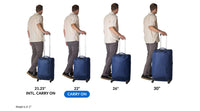Pilot Blue Carry On with 4 Wheels