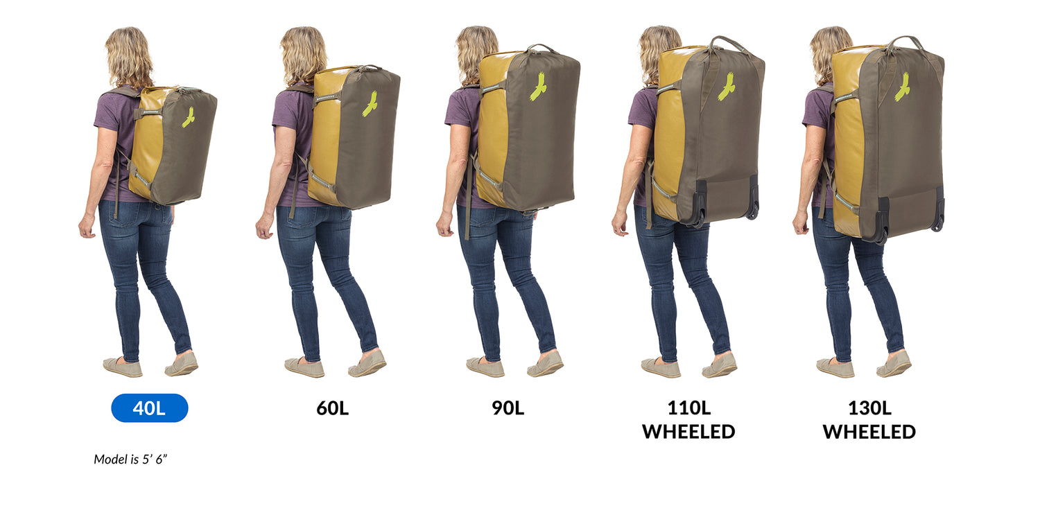 Blue Convert Duffel Bag to Backpack