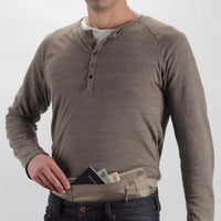 Undercover Money Belt DLX - Khaki Travel Belt for Money View 6